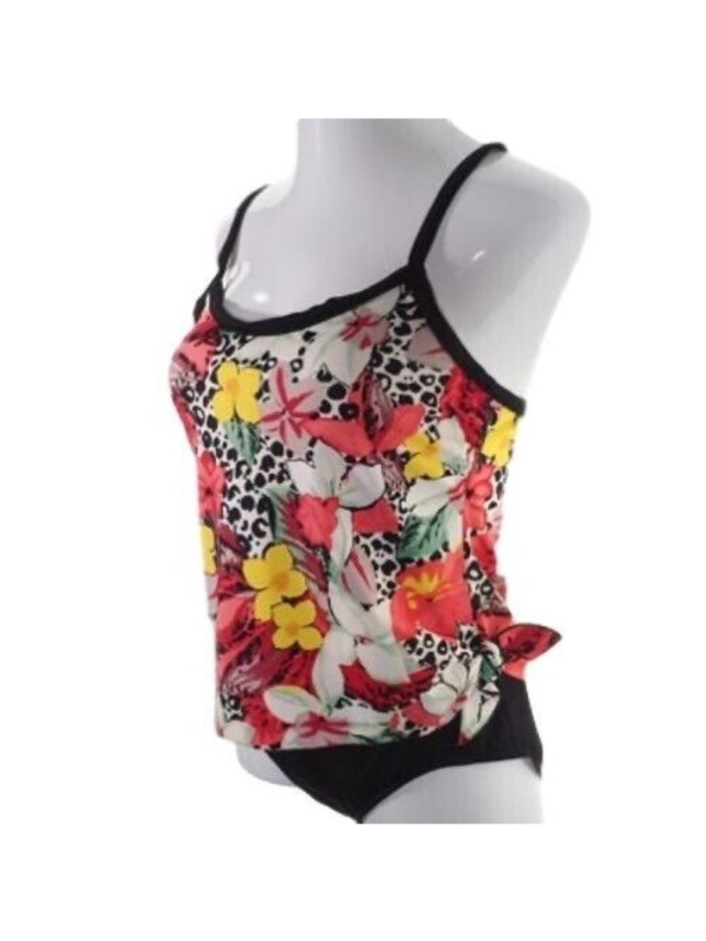 Le Cove Swimsuit Womens Size 12 One Piece Tummy Control Multi Color Floral